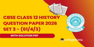 CBSE Class 12 History Set 3 - (61/4/3) Question Paper 2026 with Solution PDF